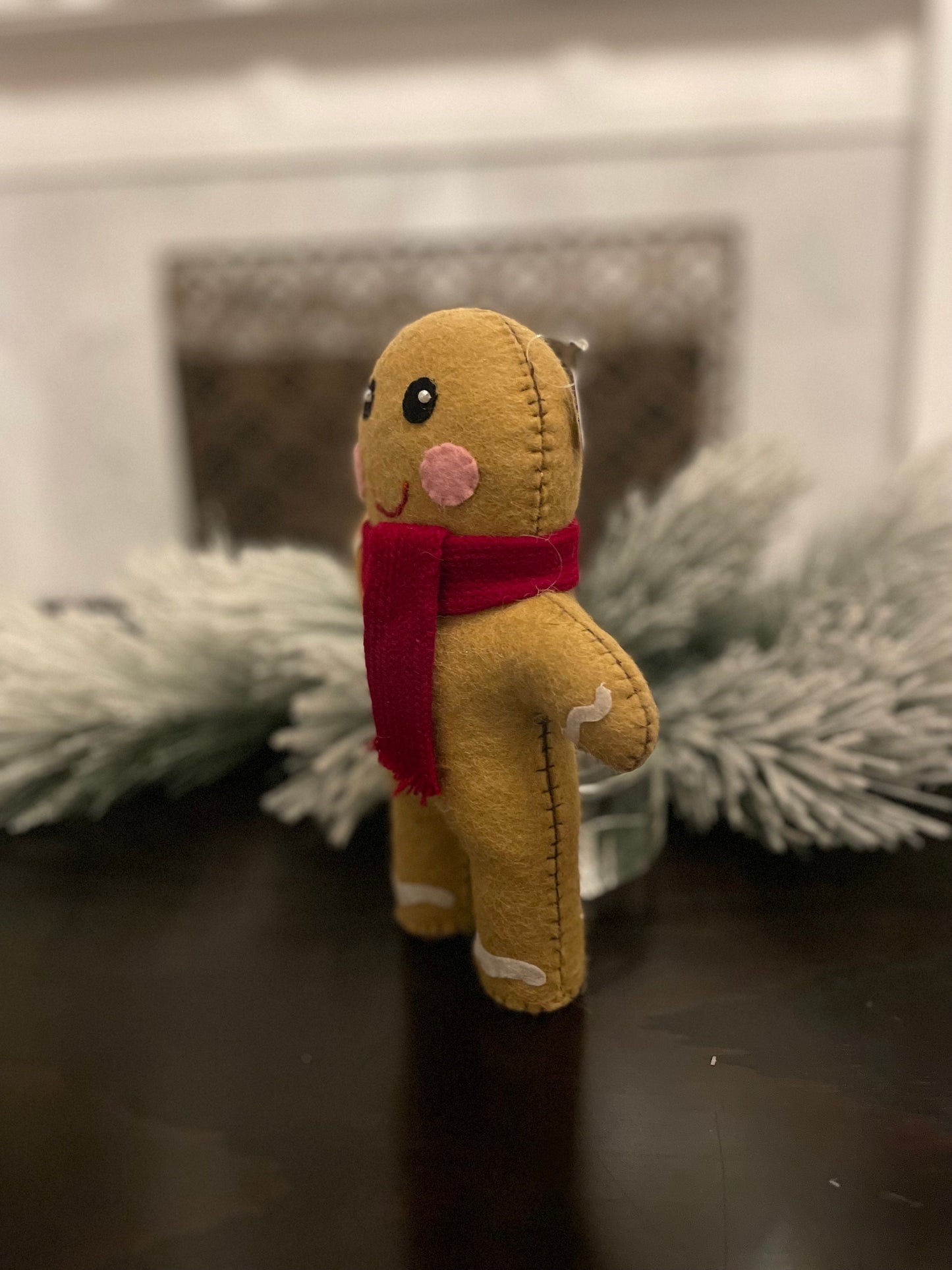 9.5”H gingerbread man ornament. candy Christmas.